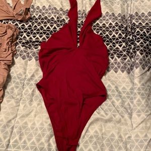Maroon bodysuit
